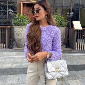 Zara | Tops | Zara Feather Effect 